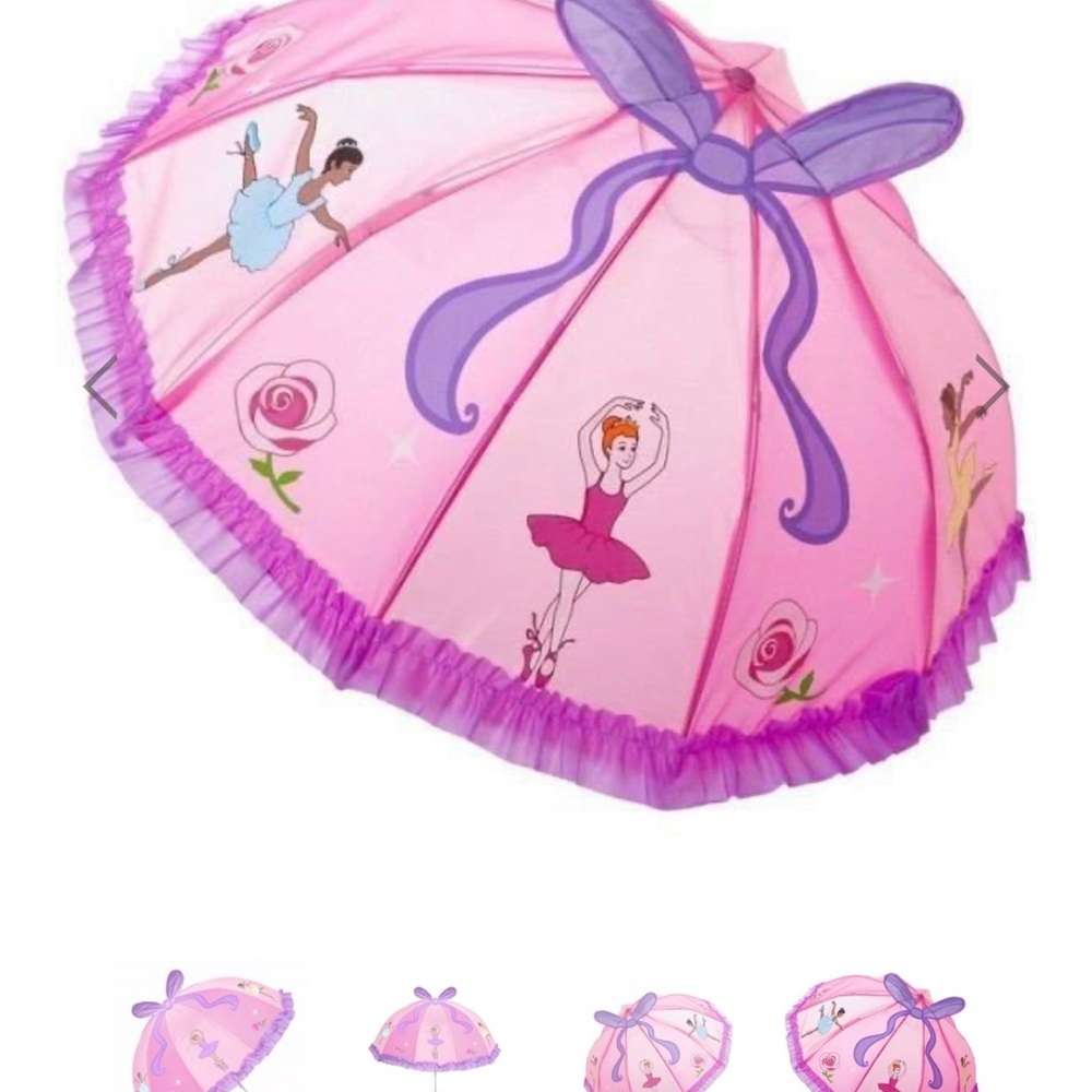 Kidorable Pink and Purple Ballerina Kids Umbrella - Picture 2 of 7